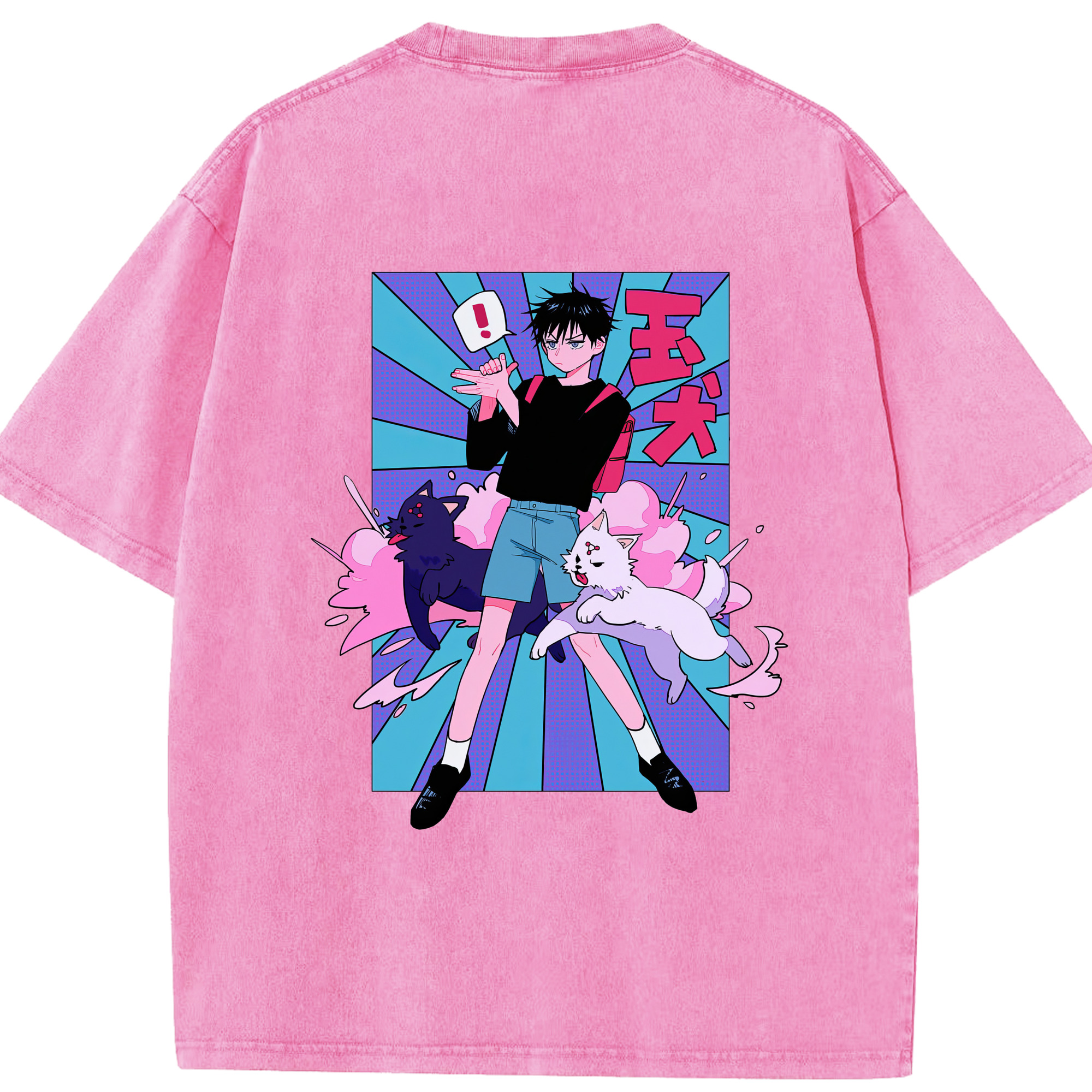 （画像用） 呪術廻戦 Jujutsu Kaisen 綿100% ヴィンテージ風 半袖Tシャツ（背面プリント）
